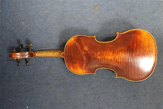 A Sebastian Kloz of Mittenwald violin, 23in.